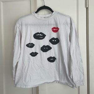 M//C White Long Sleeve Shirt